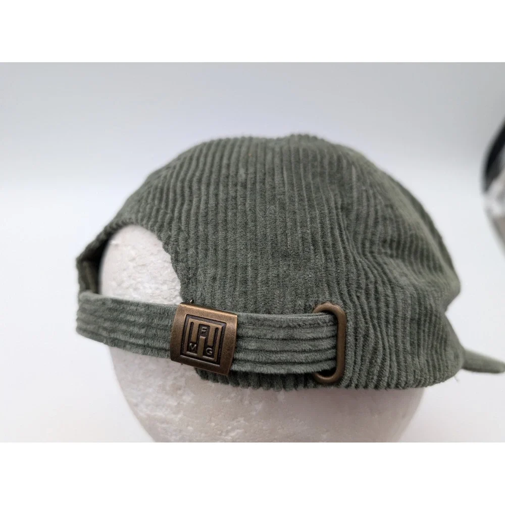 Fig + Date Corduroy Hat Olive Green No Rain No Flowers Patch Strapback Cap